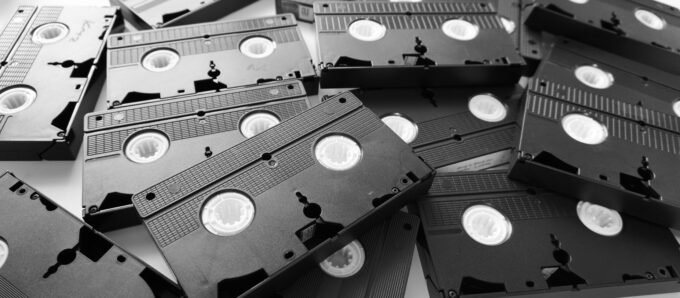 Stack of VHS tapes